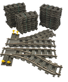 Lego&reg; TRAIN Tracks 9V Railway 4520 4515 4531 SET Rails F