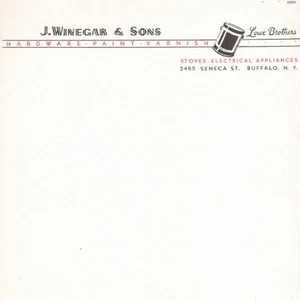Letterhead J. Winegar & Sons Buffalo NY Lowe Brothers Paint Vintage 1940s LOT - Picture 1 of 1