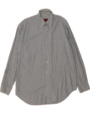 AUSTIN REED Mens Shirt Large Blue Striped Cotton BZ01 - Image 1 of 3