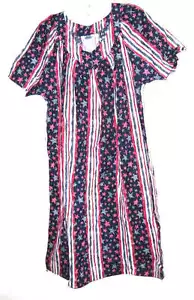 NEW sz L RED, WHITE, BLUE PATRIOT U.S. FLAG DRESS AMERICANA 4th of july - Picture 1 of 3
