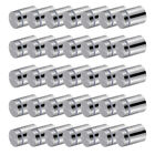 Acrylic Glass Standoff Mounts - Set of 40 with Wall Screws