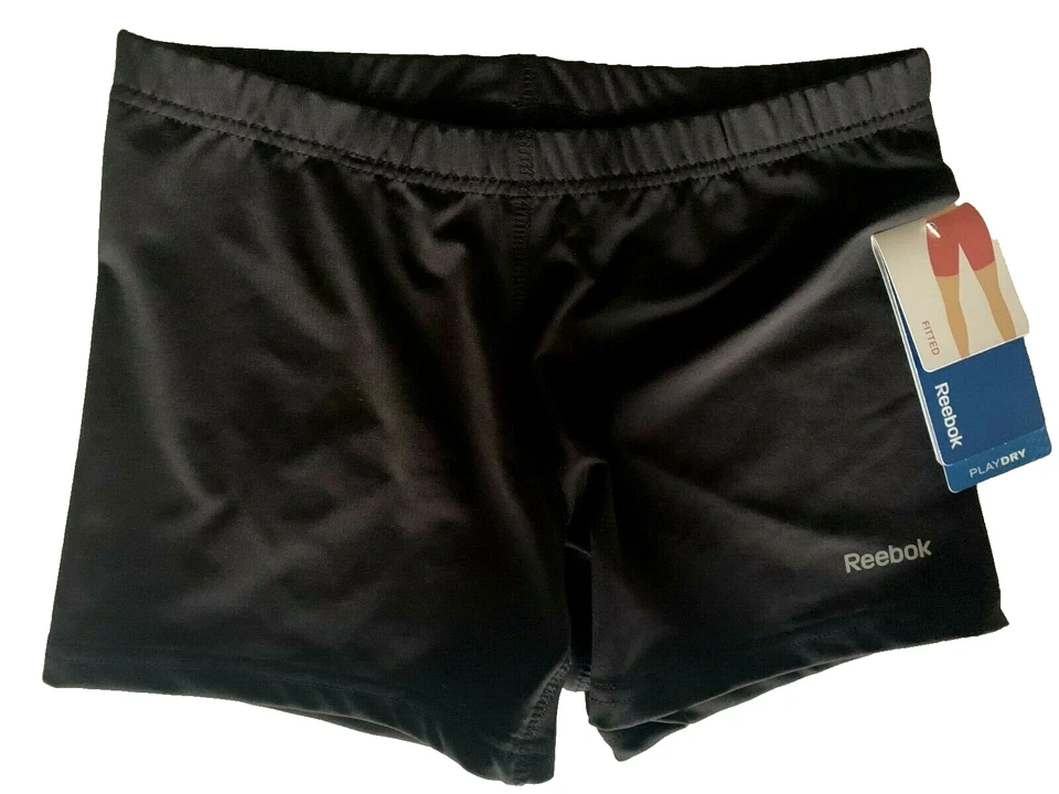 NEW! Reebok [S] Women's 3" PLAY DRY Compression Yoga/Gym/Running Shorts-Black - Image 1 of 1
