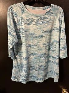 Men's Reel Legends Performance Reel Tec Shirt Blue w Fish Size XL Youth - Picture 1 of 2