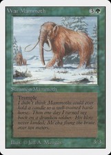 War Mammoth Unlimited HEAVILY PLD Green Common MAGIC THE GATHERING CARD ABUGames