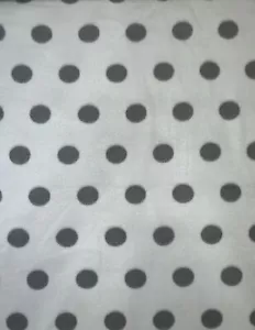 NEW Fleece Polka Dot Fabric 1.5 Yards x 62” Gray Soft Cozy - Picture 1 of 1