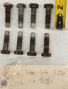 2008-2010 Ford F250 F350 Rear Axle Shaft to Hub Bolts 2" Set (8) Used OEM - Picture 1 of 1