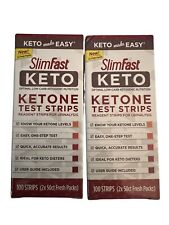 2 SlimFast KETO KETONE TEST STRIPS Reagent Strips for Urinalysis KETOGENIC DIET