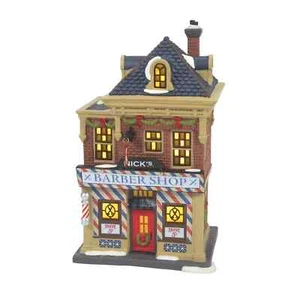 Dept 56 A LITTLE OFF THE TOP Christmas In The City Village Barber Shop 6013406 - Picture 1 of 4