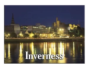 Imán metálico para nevera escénico Inverness City Night - Imagen 1 de 2