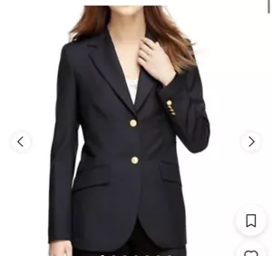 Brooks Brothers Loro Piana Wollblazer mit zwei Knöpfen fast schwarz Gr. 6 NEU - Bild 1 von 11