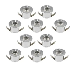Kit 10 faretti luce naturale faretto led a incasso 1 w trasformatore silver p31 - Foto 1 di 4