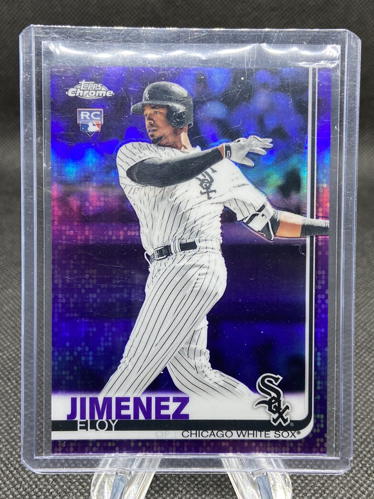 2019 Topps Chrome Eloy Jimenez Purple Rookie Refractor /299 #202 White Sox