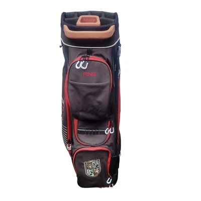 PING Traverse St. Ives Golf Bag Cart Bag 14 Way Divider Red Black Gray White - Image 1 of 4