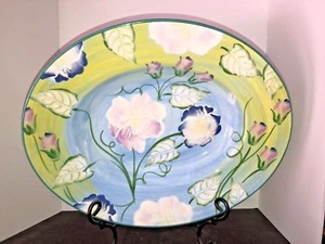 NEW X-LARGE ITALIAN CERAMIC CAPRI STYLE SERVING/DECORATIVE PLATTER - Picture 1 of 9