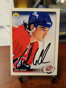 John LeClair Montreal Canadiens 1992 Upper Deck #55 Autographed Hockey Card  - Picture 1 of 2