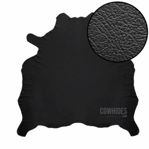 Cowhides.com Mercedes Benz Black Leather Hide Sold (6.5 FT x 7.5FT) for Car Seat - Picture 1 of 16