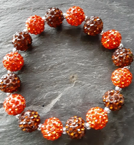 Cleveland Browns*Bling*Crystal-Orange/Brown-Bracelet Cover