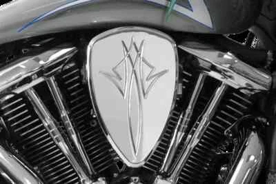 Baron Pinstripe Big Air Kit Cleaner Assembly Chrome Kawasaki Vulcan 900 06-21 - Image 1 of 3