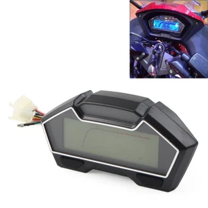 Universal RPM LCD Digital Motorcycle Odometer Speedometer Tachometer Gauge Speed - Picture 1 of 12