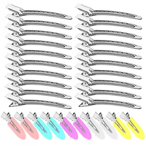 Duck Billed Hair Clips, Metal Alligator Hair Clips with Holes, Hair Pins 30 Pcs, - Picture 1 of 12
