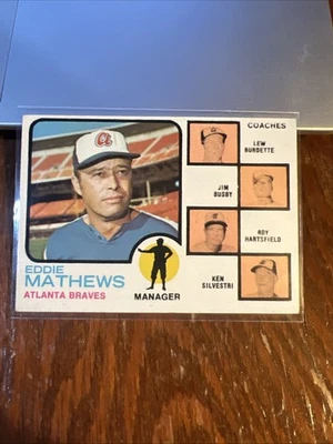 Eddie Mathews 1973 Topps Béisbol #237 En muy buen estado-ex Atlanta Braves De colección Salón de la fama Foto 1 de 4