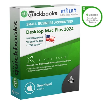 Intuit QuickBooks Mac Plus 2024 | 1-User Perpetual License | FULL US VERSION - Image 1 of 2
