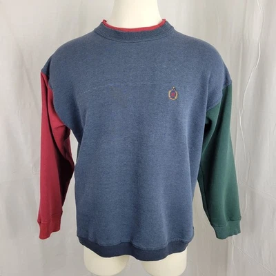 Bugle Boy Pullover Crewneck Sweatshirt Men's Size Large Green Red Blue VTG - Image 1 of 4