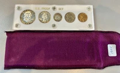 1955 Proof Set  Coins US Mint Uncirculated Capital Holder - Image 1 of 4