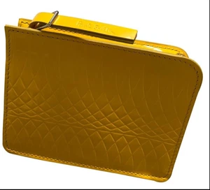 PAUL SMITH NO. 9 PATENT YELLOW COIN/CARD PURSE - MAYFAIR STYLE! - Picture 1 of 4