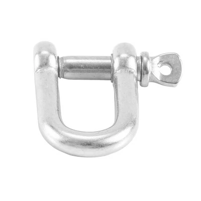 M6x38mm Straight D-Shackle, Short, Stainless Steel AISI 316 K7O86578 - Image 1 of 4