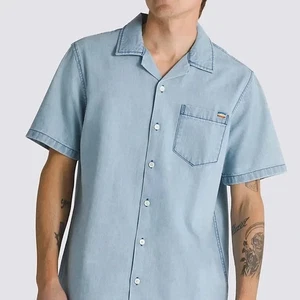 Vans Men's Pride "Together As Our" Light Blue Denim Shirt (VN000KBT7W6) Size M/L - Picture 1 of 3