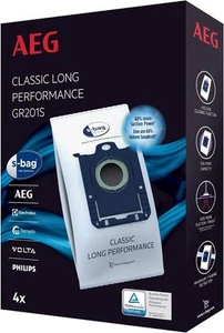 AEG GR201S 4x Cylinder S-Bag, Dust Bags For Vacuum Cleaner, Lasts 50% Longer, H - Picture 1 of 7
