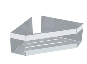 WENKO - Estante de esquina / Estante de ducha Mod. MELETO brillante - acero inoxidable, sin taladrar - Imagen 1 de 4