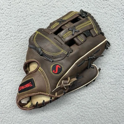 Spalding TF2 Top-Flight Brown Oil Tan Leather LHC RHT Baseball Fielding Glove - Image 1 of 4