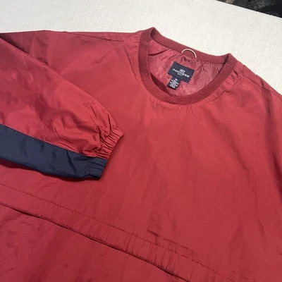Dockers гольф с подкладкой ветровка пуловер мужской 2XL эластичный пояс красный темно-синий цвет - Изображение 1 из 4