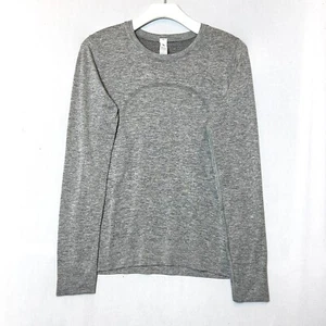 Lululemon Top Womens 6 Gray Swiftly Relaxed Long Sleeve Running Shirt Soft - Picture 1 of 15
