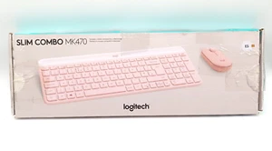 Logitech MK470 Slim Combo Kabelloses Tastatur-Maus-Set - Rosa QWERTY Spanisch - Bild 1 von 8
