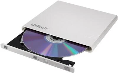 8x Ultra Slim Portable DVD Writer with Link2TV Connectivity, White - LITEON - Image 1 of 3