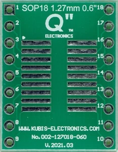 SO18, SOP18, SOIC18, SOM18, SOX18, PG-DSO-18 1.27mm à DIP 0.6" [FR] - Picture 1 of 1