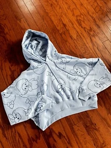 Monchhichi Monkey Blue Cropped Hooded Sweat Shirt Gr. Medium - Bild 1 von 7