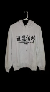 Niepce Unisex Pullover Hoodie White ‘Untamed And Beyond The Law’ Small NWOT - Picture 1 of 3