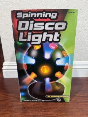 Spinning Disco Ball With Led Lights For Parties Lighting Halloween 8" - Image 1 of 2