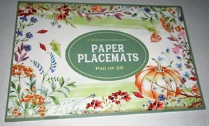 FALL Paper Placemat's  Pad of 36  THANKSGIVING TURKEY 16" X 11"  2 Designs - Picture 1 of 2