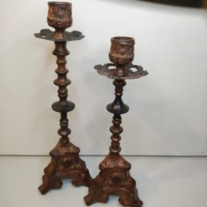 EG Zimmerman stile altare raro portacandele rustico gotico classico cherubino - Foto 1 di 21