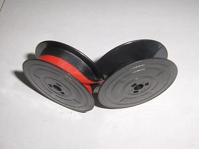 Olivetti Lettera 22 Typewriter Ribbon - Black/ Red Ink - Authentic Spools - Image 1 of 4