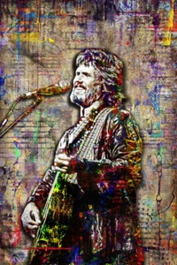 KRIS Kristofferson Poster, Kris Kristofferson Highwaymen Tribute Fine Art - Picture 1 of 7