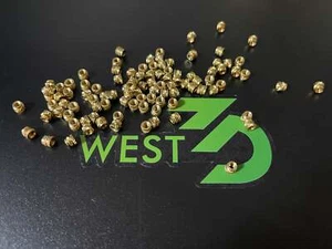 M3x5x4 Gwintowane wkładki cieplne Mosiężne wkładki grzewcze / wkładki podgrzewane - Zdjęcie 1 z 1