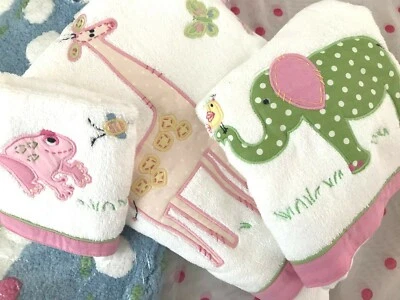 NEW Pottery Barn Kids SAFARI Elephant Towel BATH SET ~ 3 PC SET ~ LAST ONE - Image 1 of 2