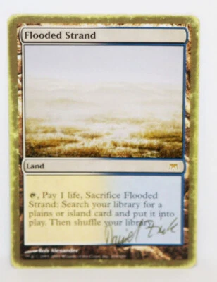 Flooded Strand Daniel Zink World Championship Decks 2003 Magic the Gathering -B - Image 1 of 4