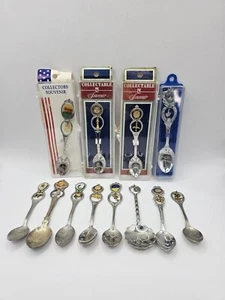 Vintage Souvenir Collector Spoons with Charms Lot of 12 - Picture 1 of 7